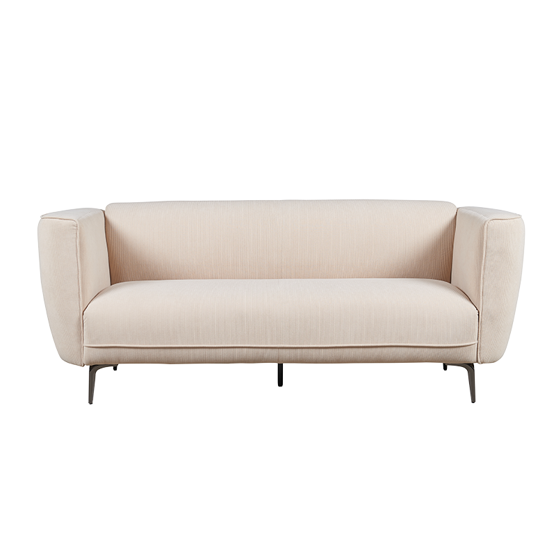 Ghế sofa bọc vải nhung hiện đại, chân kim loại