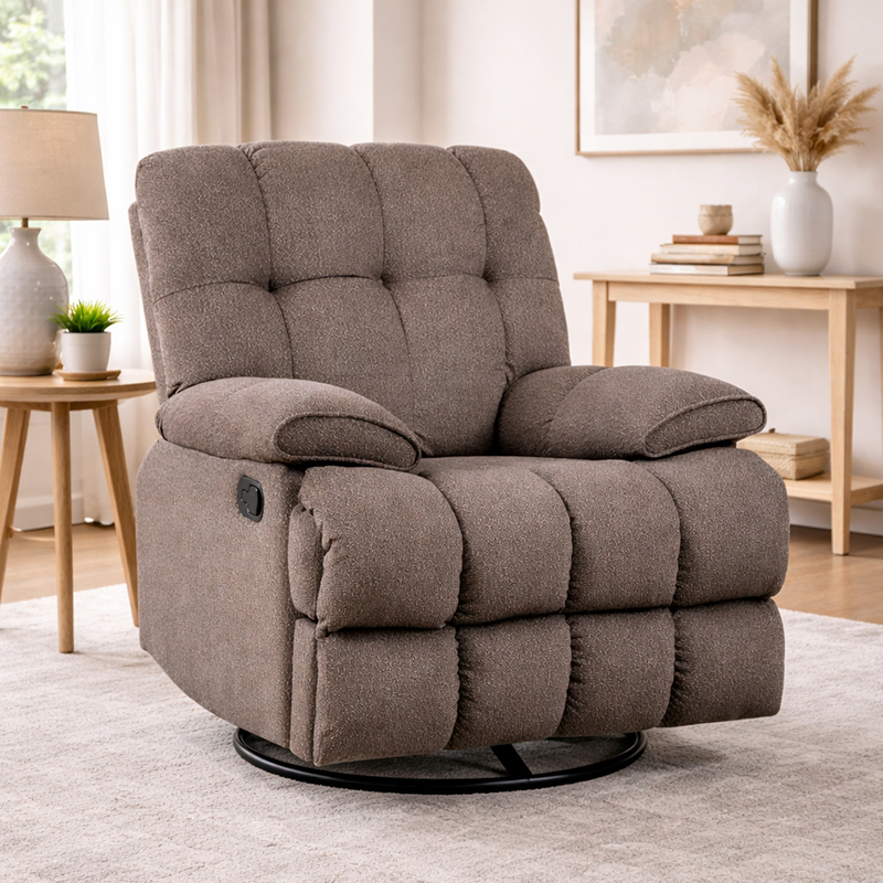 Ghế tựa chỉnh tay 39,8'' có xoay và bập bênh