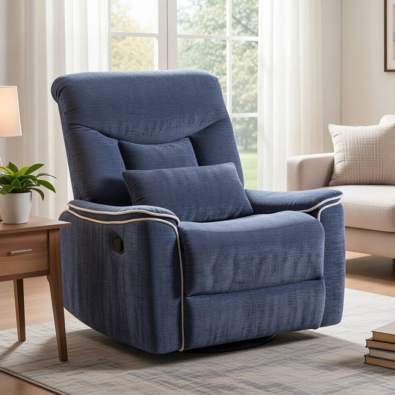 Ghế tựa Chenille chỉnh tay cỡ lớn có ghế xoay và bập bênh 